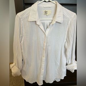 Cosmic Blue Love button up shirt